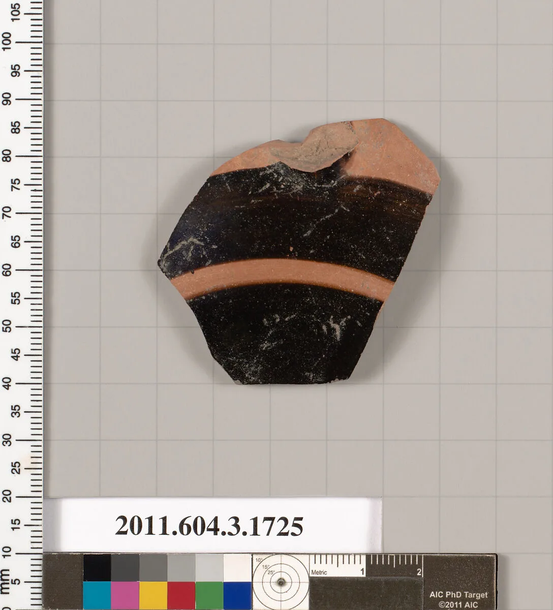 Terracotta fragment of a kylix: Band or lip cup (drinking cup) — Unknown
