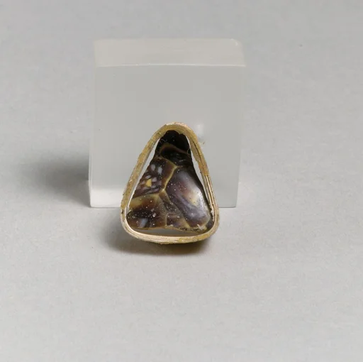 Glass mosaic carinated bowl fragment