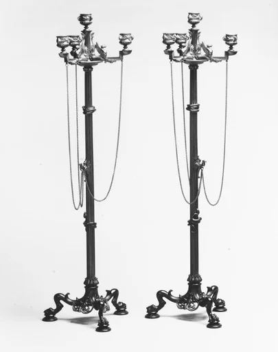 Four-light candelabrum (one of a pair)