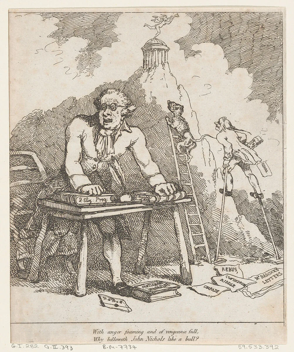 With Anger Foaming..., from Benevolent Epistle — Thomas Rowlandson|George Kearsley