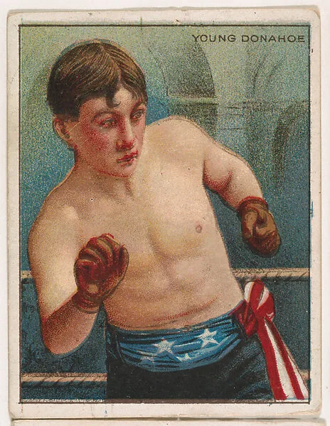 Young Donahoe, from the Champion Pugilists series (T219), issued by Mecca and Hassan Cigarettes — Mecca Cigarettes|Hassan Cigarettes