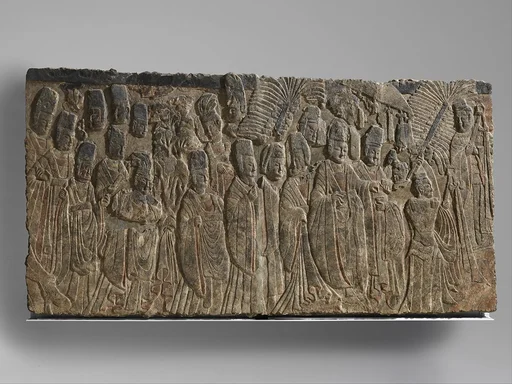 北魏 石雕孝文帝禮佛圖|Emperor Xiaowen and his entourage worshipping the Buddha
