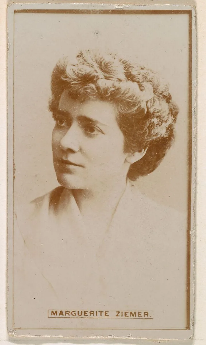 Marguerite Ziemer, from the Actresses series (N245) issued by Kinney Brothers to promote Sweet Caporal Cigarettes — Kinney Brothers Tobacco Company