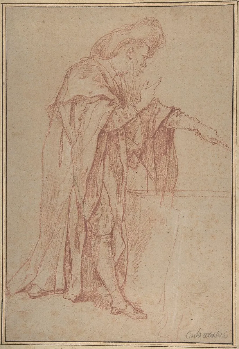 Standing Male Figure with Left Arm Extended — Charles Joseph Natoire