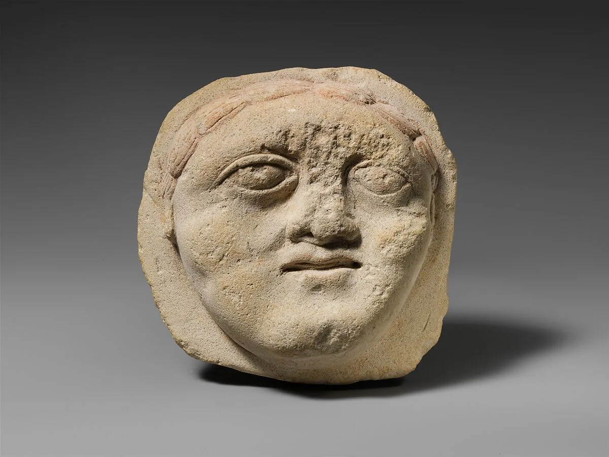 Limestone votive head — Unknown