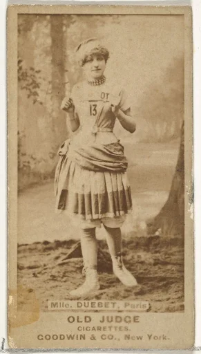 Mlle. Duebet, Paris, from the Actors and Actresses series (N171) for Old Judge Cigarettes
