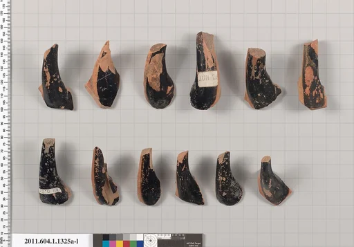 Terracotta fragments of kylikes (drinking cups)