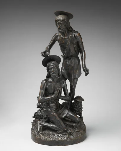 Renaissance-style statuette of the Baptism of Christ
