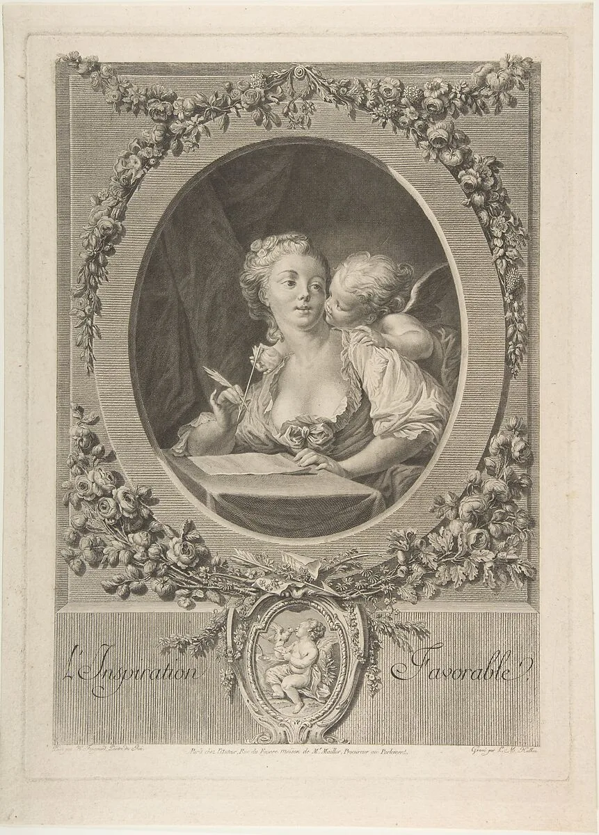 L'Inspiration Favorable — Jean Honoré Fragonard|Louis Michel Halbou