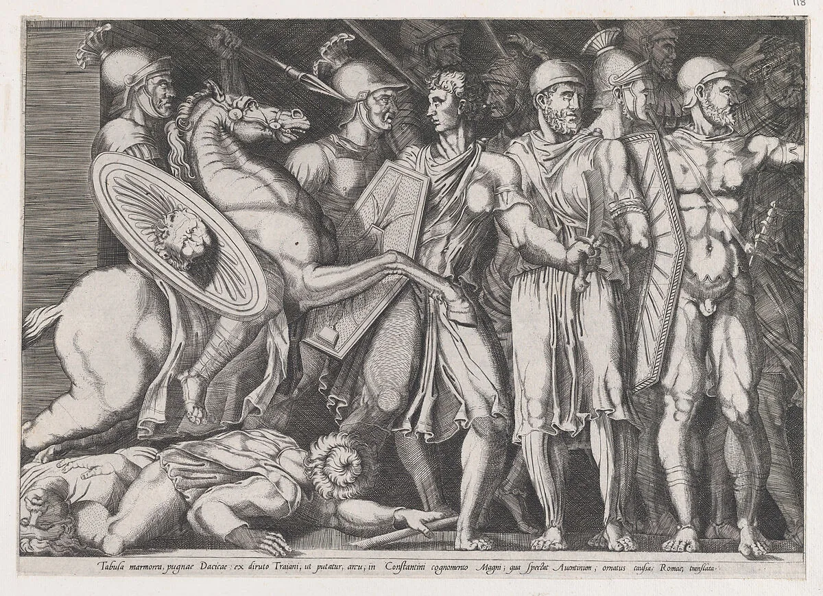 Speculum Romanae Magnificentiae: Trajan Fighting the Dacians — Marco Dente