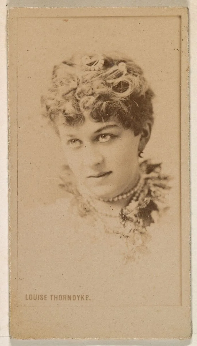 Louise Thorndyke, from the Actresses series (N245) issued by Kinney Brothers to promote Sweet Caporal Cigarettes — Kinney Brothers Tobacco Company