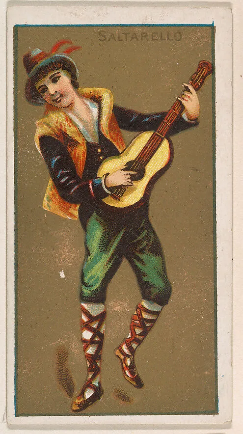 Saltarello, from National Dances (N225, Type 1) issued by Kinney Bros. — Kinney Brothers Tobacco Company