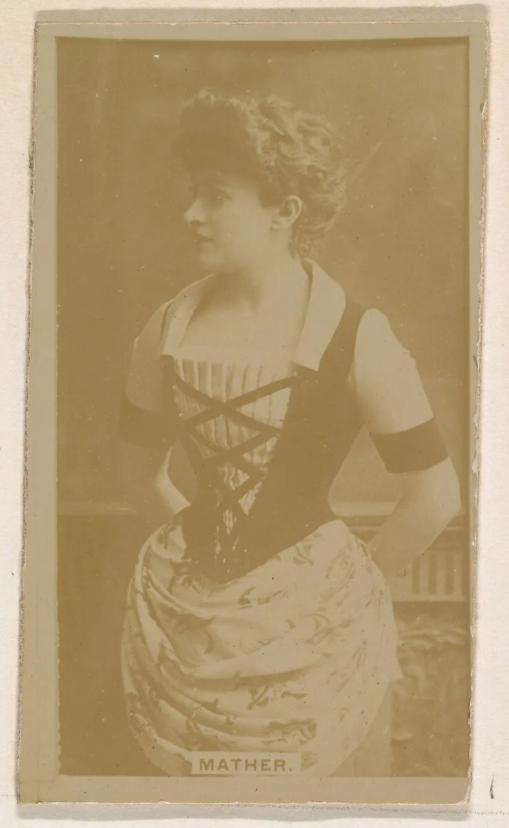 Margaret Mather, from the Actresses series (N245) issued by Kinney Brothers to promote Sweet Caporal Cigarettes — Kinney Brothers Tobacco Company