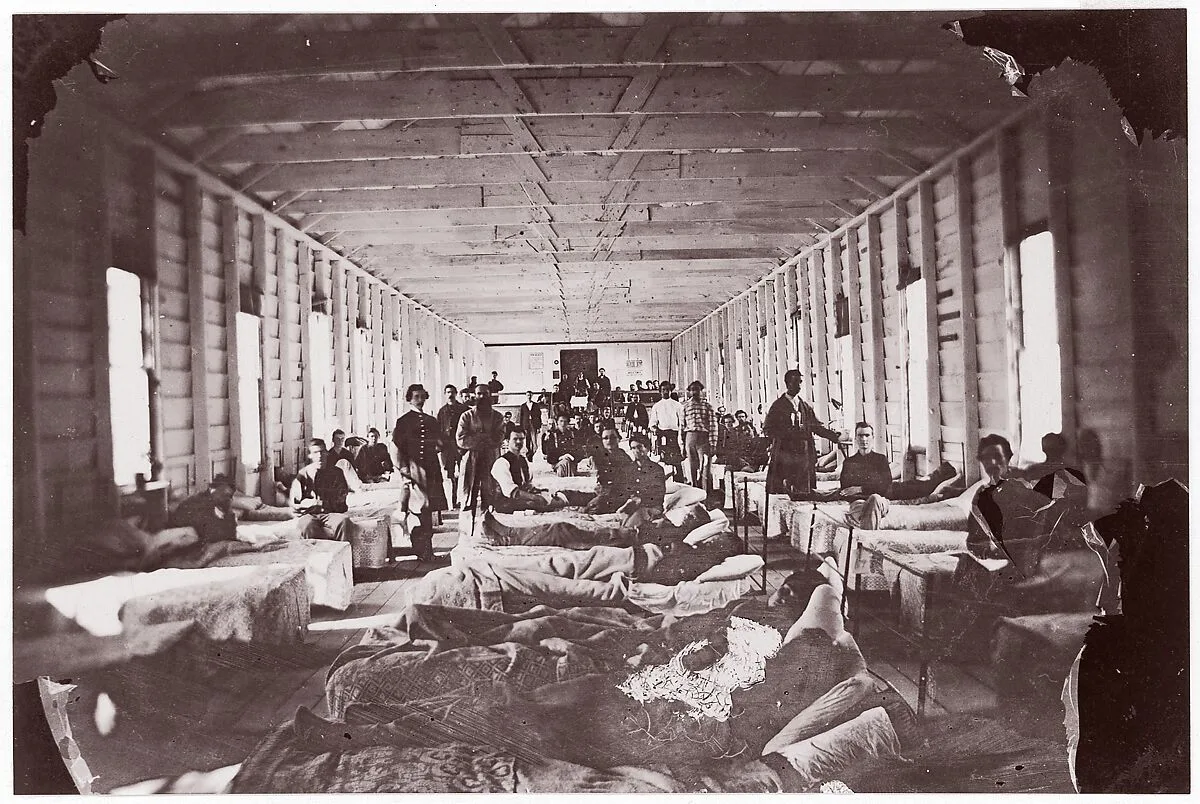 Ward in Hospital. Convalescent Camp, Alexandria Virginia — Mathew B. Brady|Unknown