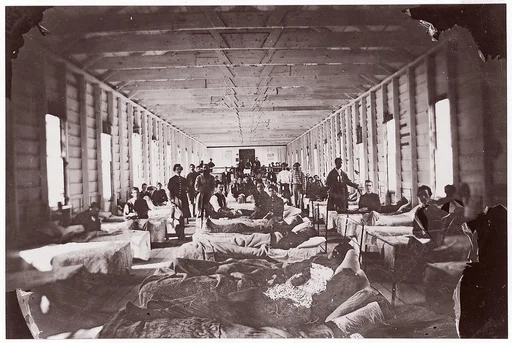 Ward in Hospital. Convalescent Camp, Alexandria Virginia