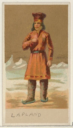 Lapland, from the Natives in Costume series (N16), Teofani Issue, for Allen & Ginter Cigarettes Brands