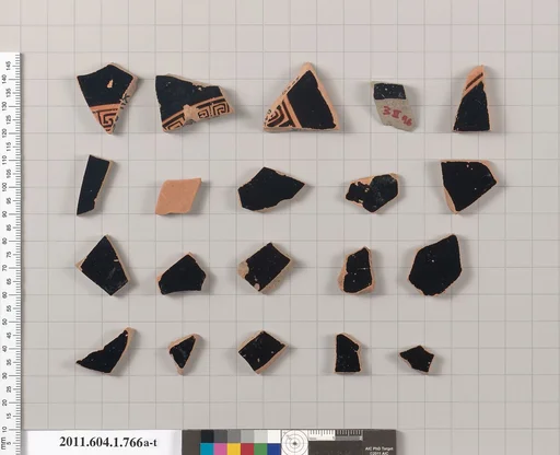 Terracotta fragments of kylikes (drinking cups)