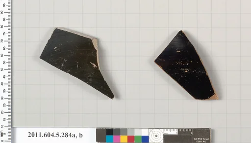 Terracotta fragments of kylikes (drinking cups)