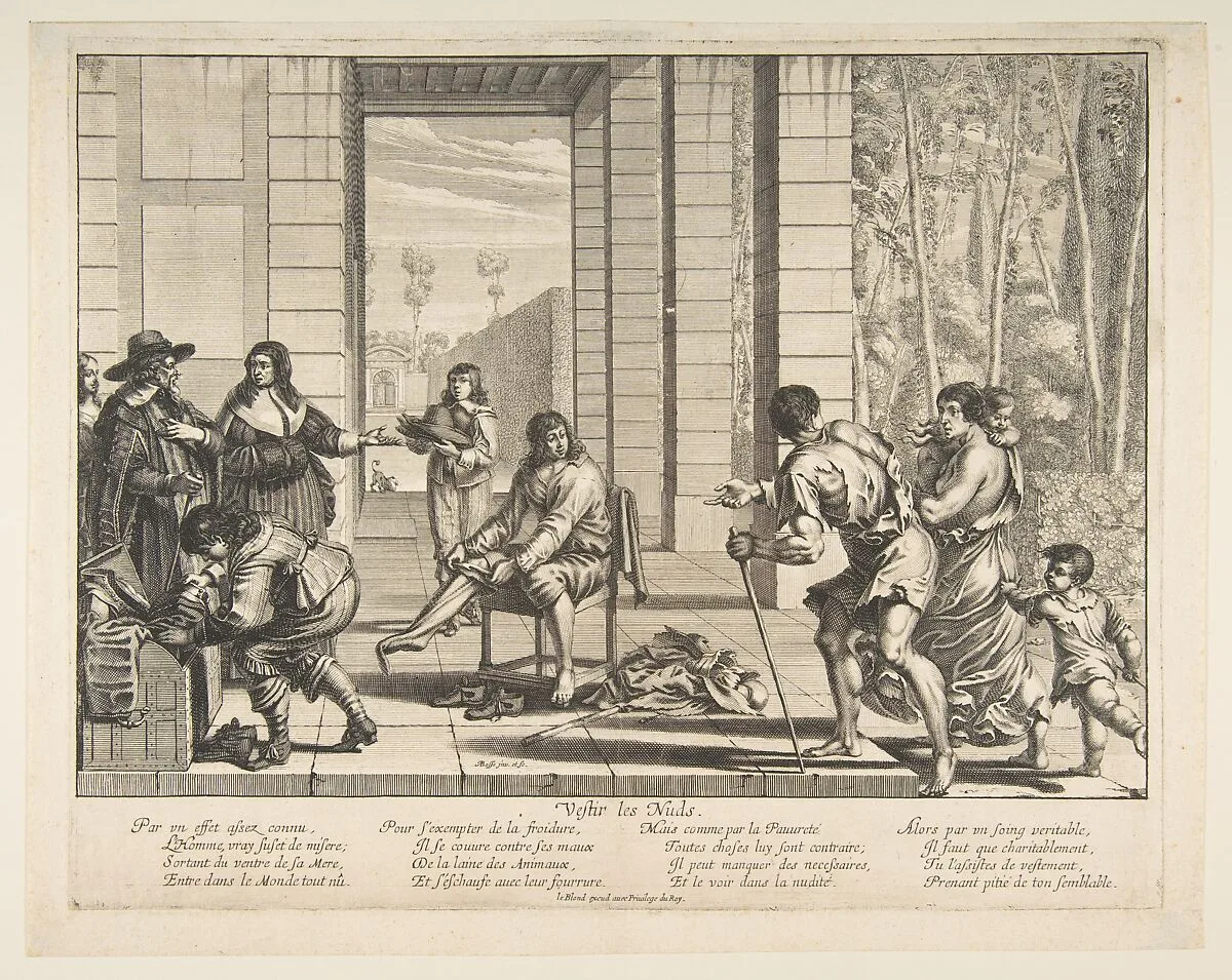 Clothing Beggars (Vêtir les nus) — Abraham Bosse