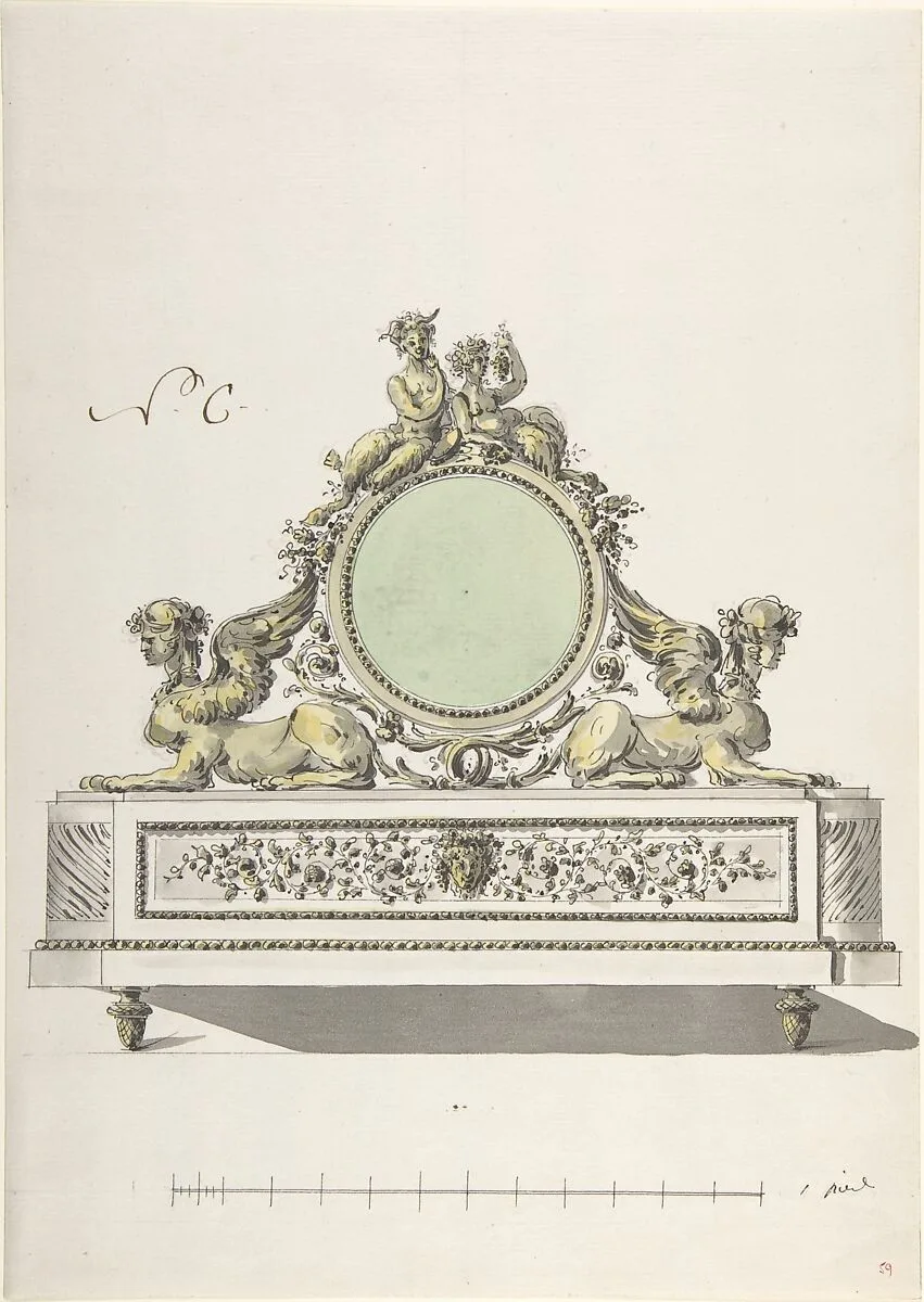 Design for a Clock — Anonymous, French, 18th century|Jean Charles Delafosse