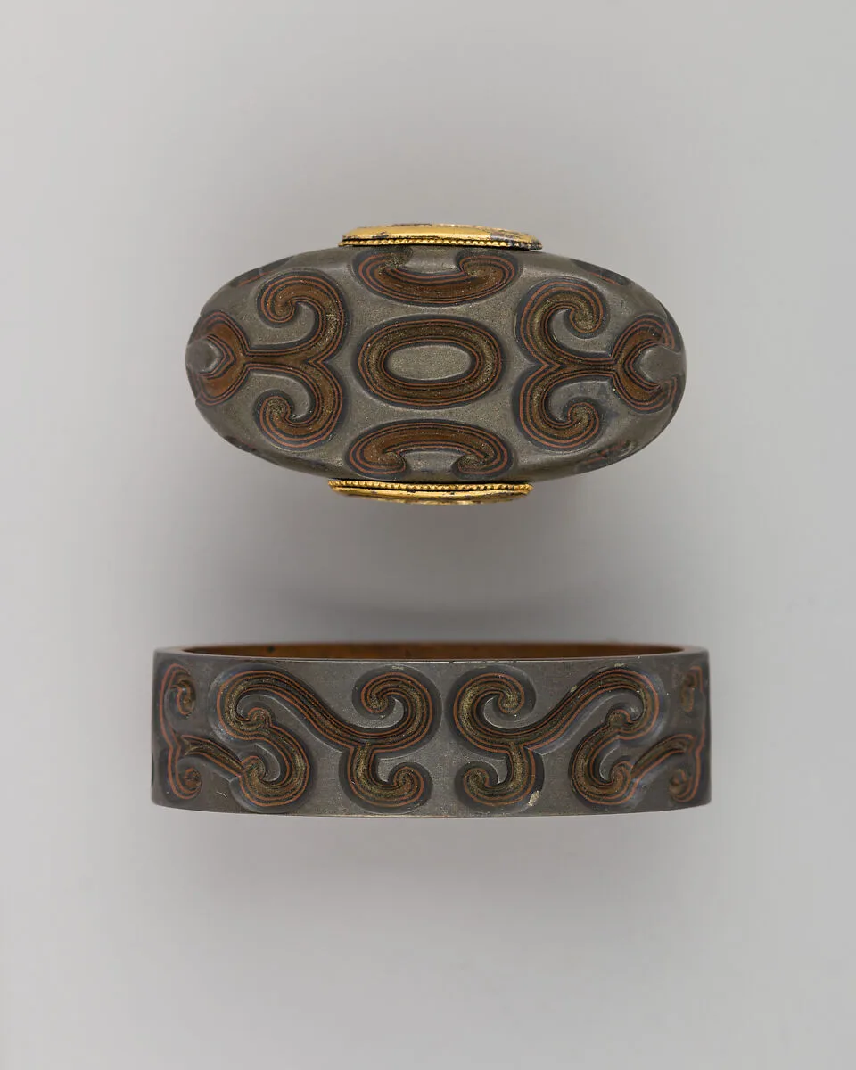 Sword-Hilt Collar and Pommel (Fuchigashira) — Unknown