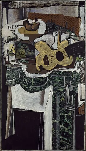 Guitar and Still Life on a Mantelpiece