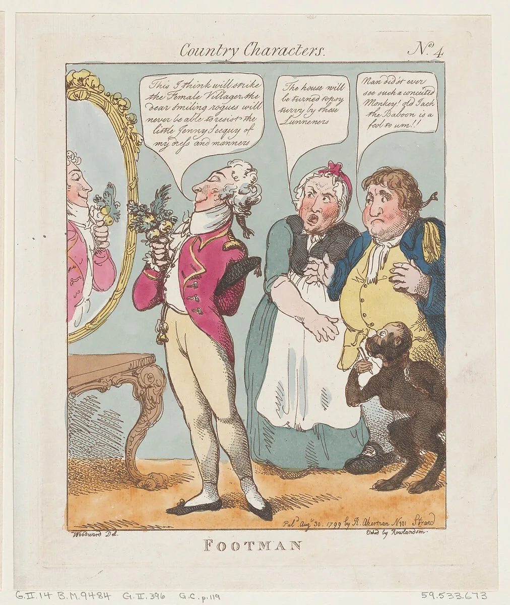 Footman — George Murgatroyd Woodward|Thomas Rowlandson|Rudolph Ackermann, London