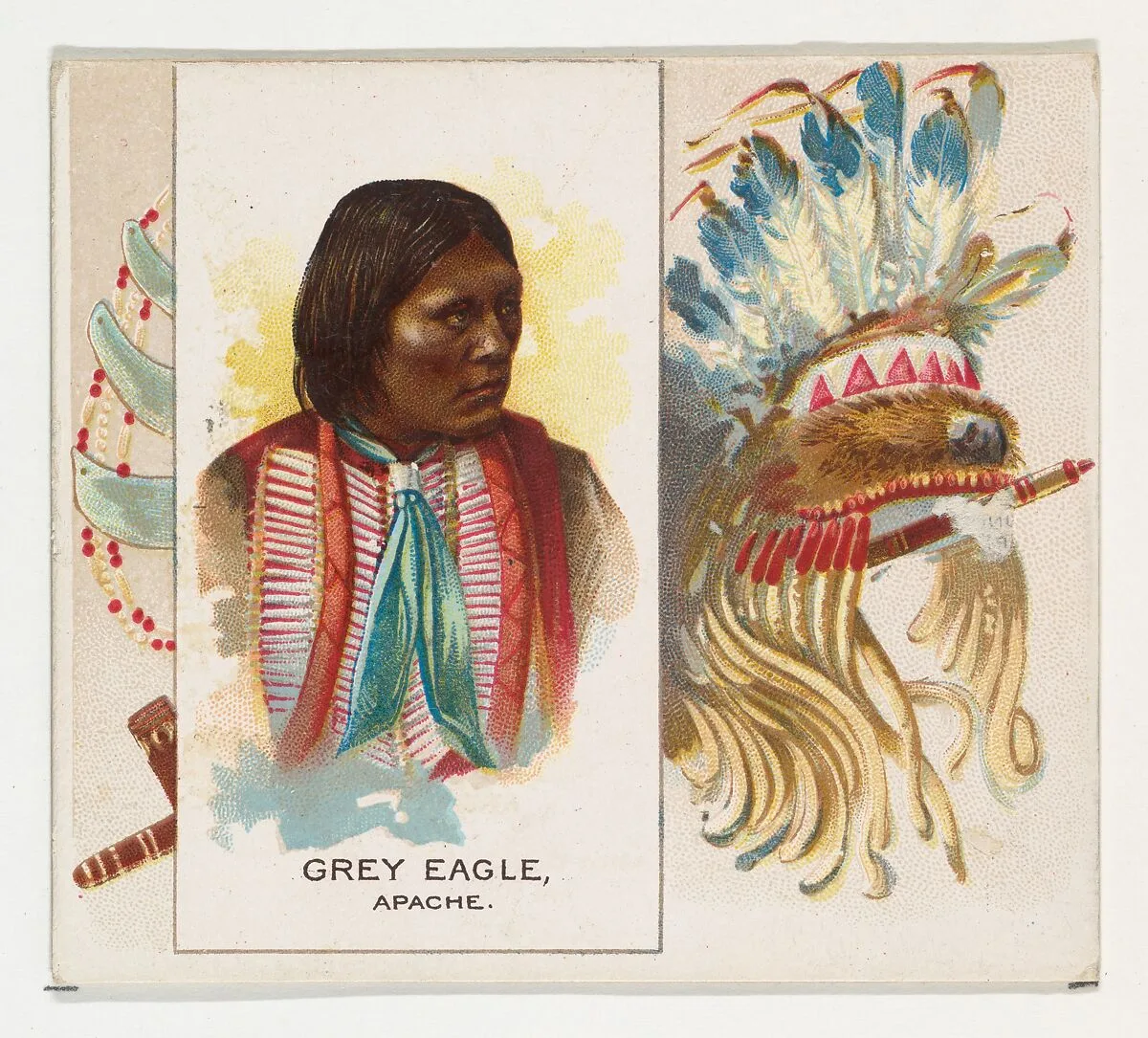 Grey Eagle, Apache, from the American Indian Chiefs series (N36) for Allen & Ginter Cigarettes — Allen & Ginter