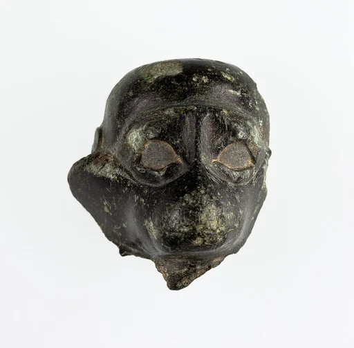 Head of a monkey from an ointment vessel