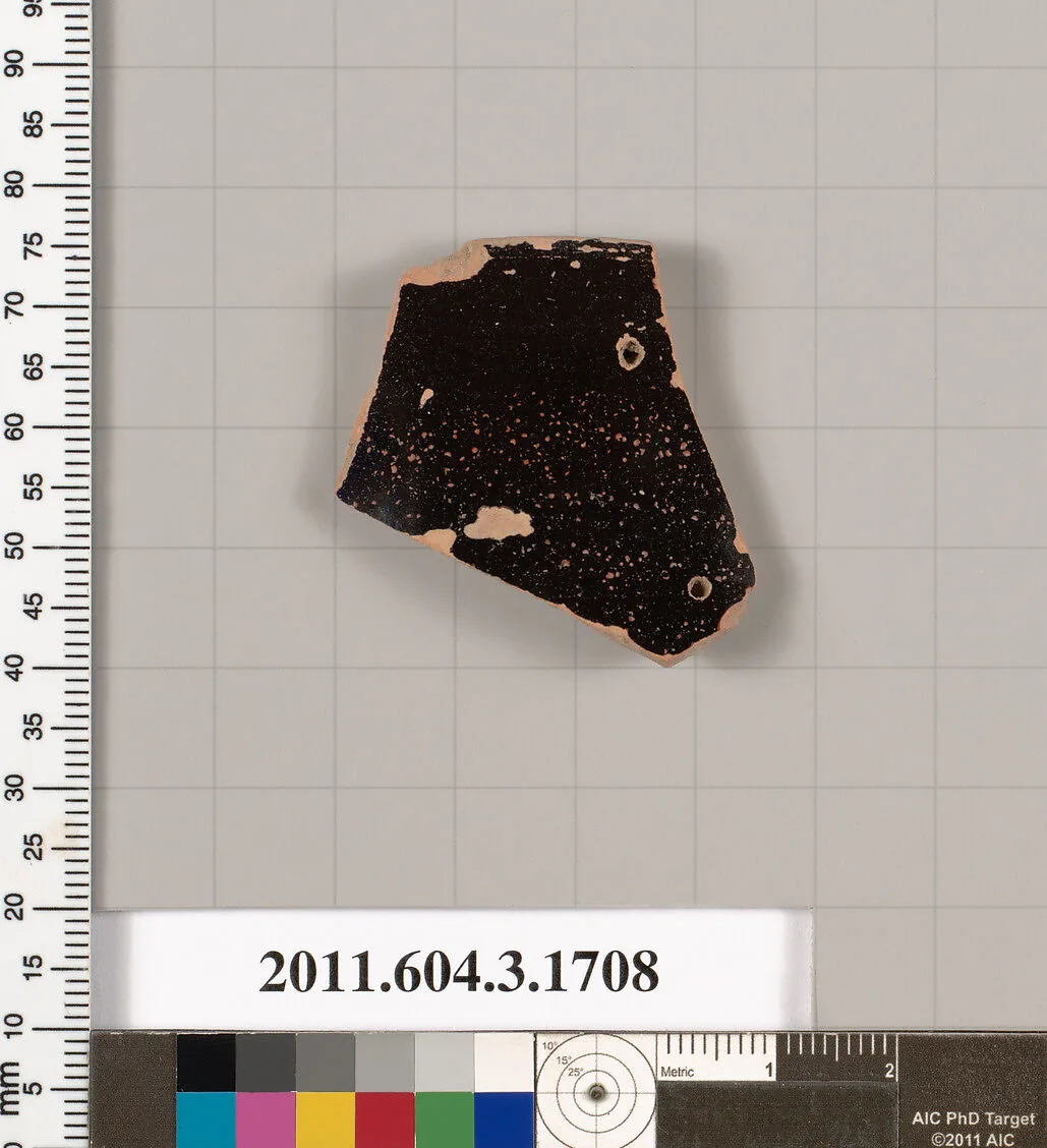 Terracotta rim fragment of a kylix: Band cup (drinking cup) — Unknown