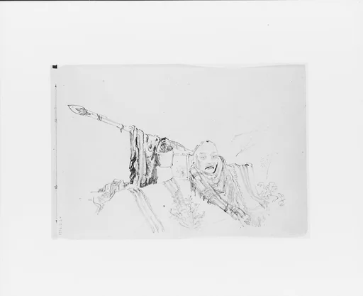 Still Life with Head and Spear (from Sketchbook X)