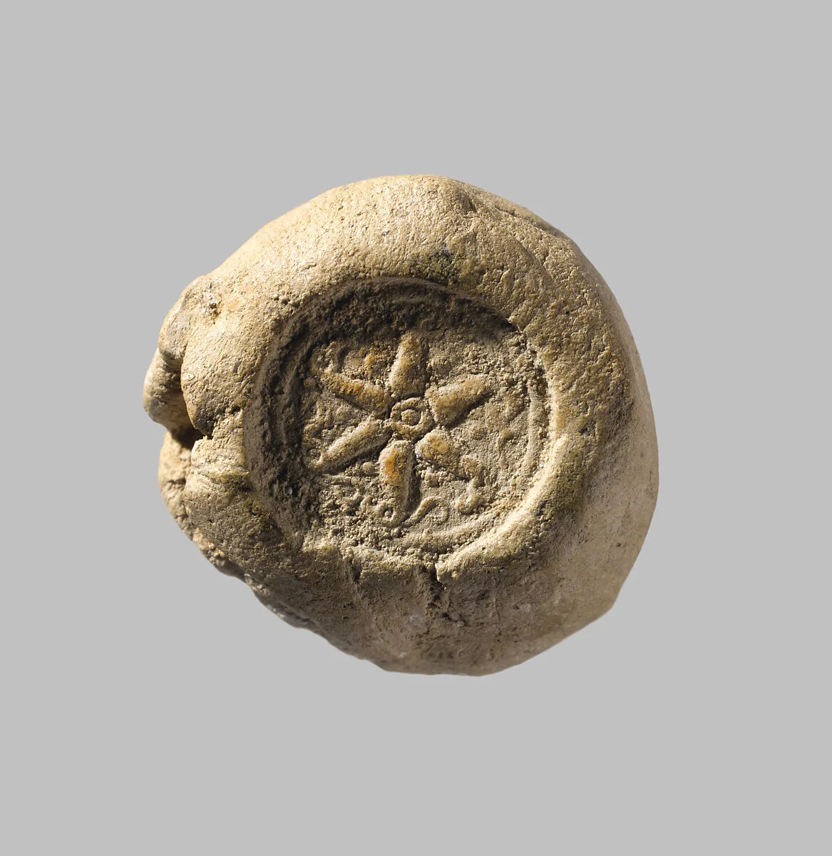Sealing with stamp seal impressions: radiating griffins; banquet scene — Unknown