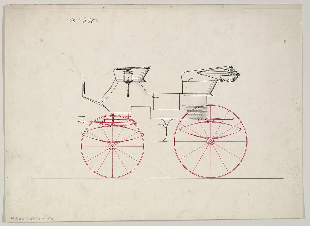 Design for Phaeton, no. 650 — Brewster & Co.