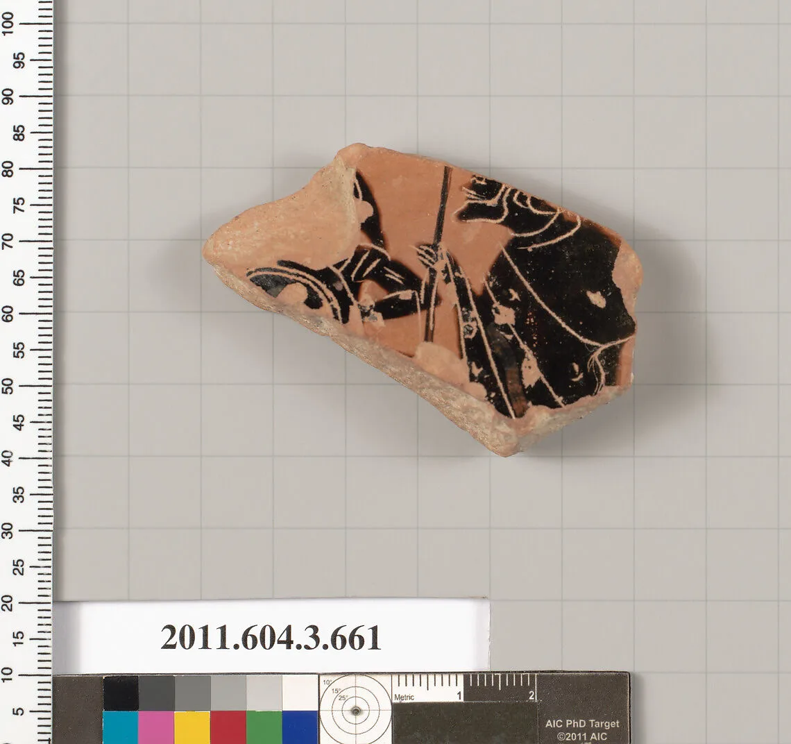 Terracotta fragment of a volute-krater (bowl for mixing wine and water) — Unknown