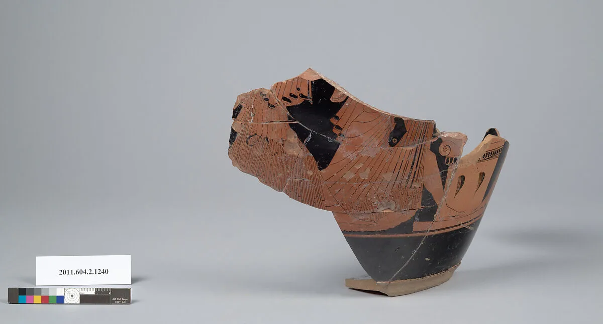 Terracotta fragment of a skyphos (deep drinking cup) — Unknown