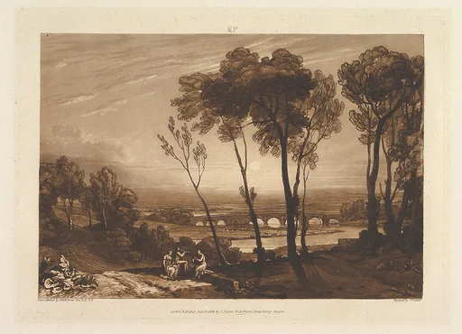 The Bridge in Middle Distance (Liber Studiorum, part III, plate 13)
