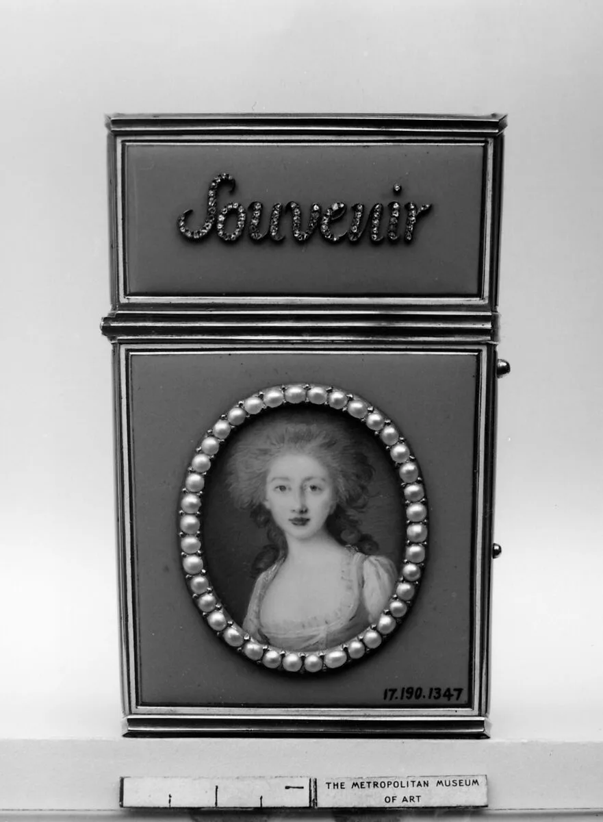 Souvenir with portraits of a man and a woman — Unknown