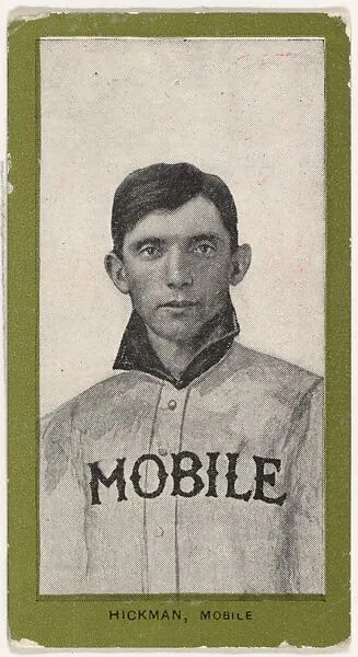 Hickman, Mobile, from the Baseball Players (Green Borders) series (T211) issued by Red Sun Cigarettes — Red Sun Cigarettes