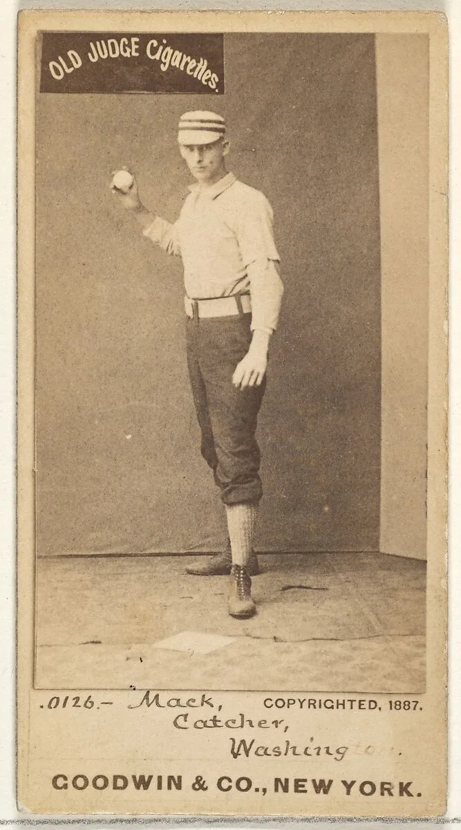 Connie Mack, Catcher, Washington Nationals, from the Old Judge series (N172) for Old Judge Cigarettes — Goodwin & Company