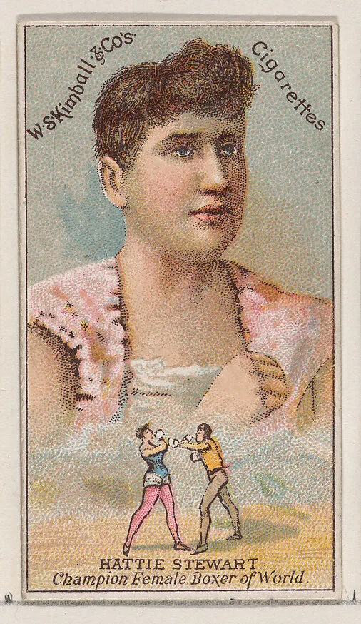 Hattie Stewart, Champion Female Boxer of the World, from the Champions of Games and Sports series (N184, Type 1) issued by W.S. Kimball & Co. — W.S. Kimball & Co.