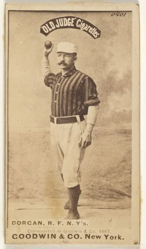 Michael Cornelius Dorgan, Right Field, New York, from the Old Judge series (N172) for Old Judge Cigarettes