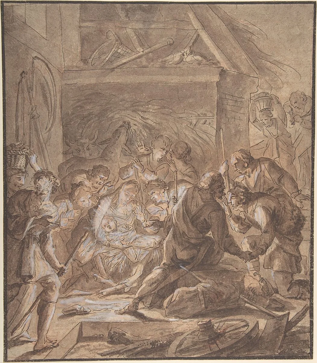 Adoration of the Shepards — Johann Daniel Preissler
