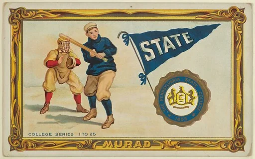 Pennsylvania State College, version two, part of the College Series cabinet cards (T6)