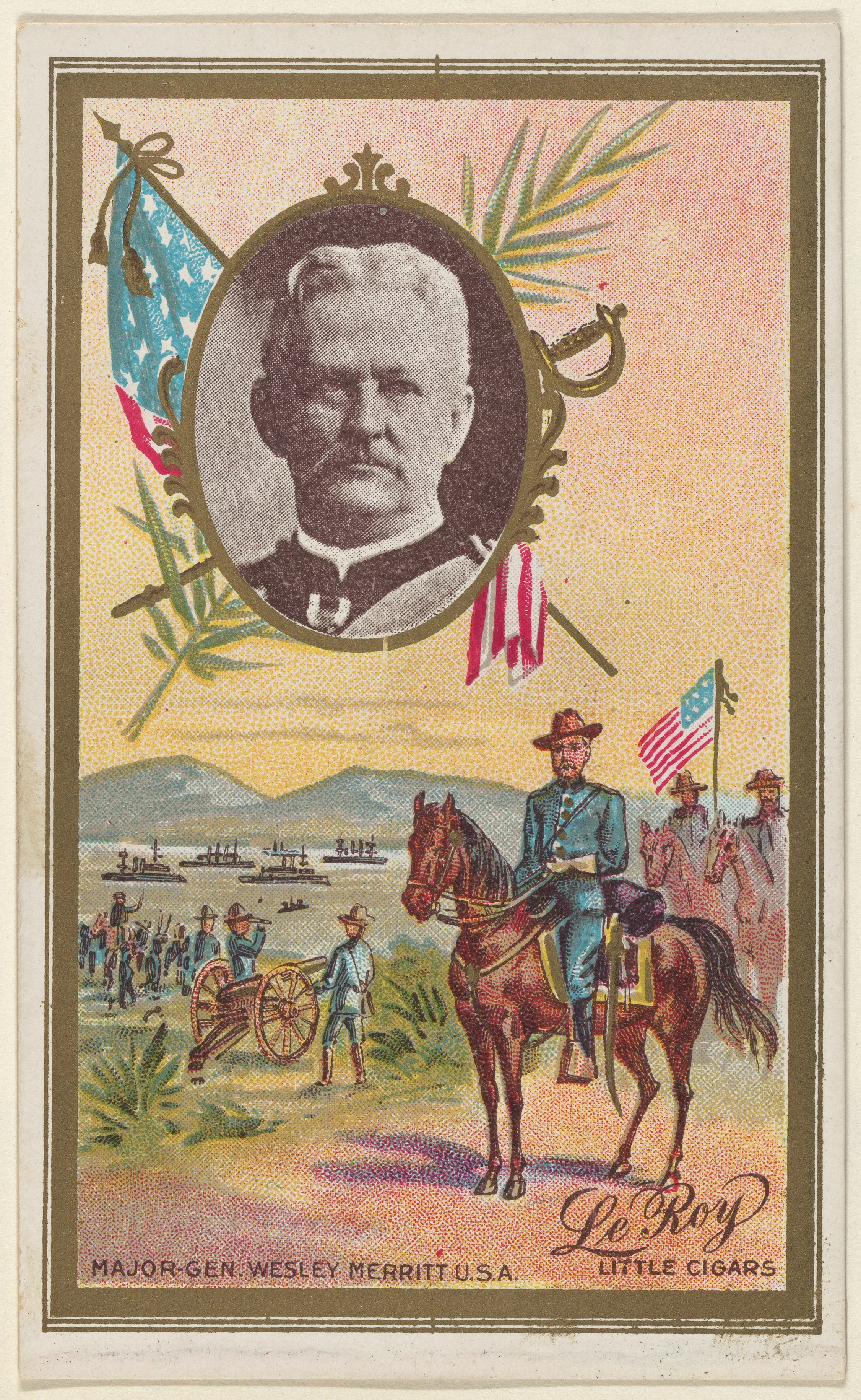 Major General Wesley Merritt, U.S. Army, from the "Generals" series (T63), issued by LeRoy Little Cigars — LeRoy Little Cigars
