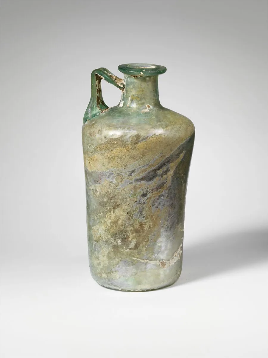 Glass cylindrical jug — Unknown