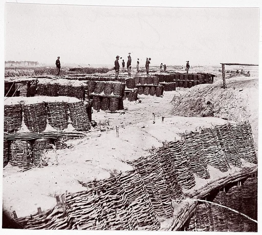 [Breastworks, Interior of Fort Sedgwick, in Front of Petersburg, Virginia]