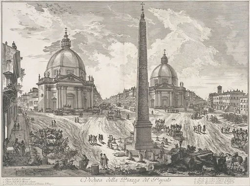 The Piazza del Popolo (Veduta della Piazza del Popolo), from "Vedute di Roma"