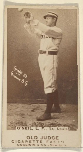 James Edward "Tip" O'Neill, Left Field, St. Louis Browns, from the Old Judge series (N172) for Old Judge Cigarettes