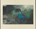 近現代   張大千   潑彩山水   軸|"Splashed-color" landscape