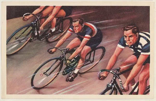 Bicycle Rider, bakery card from the Speed Pictures series (D39-8), issued by Bell Bakeries, Inc. — Bell Bakeries, Inc.